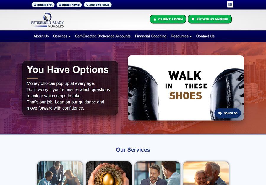 Retirement Ready Advisers after redesign